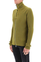 ZIP-UP RIBBED SWEATER